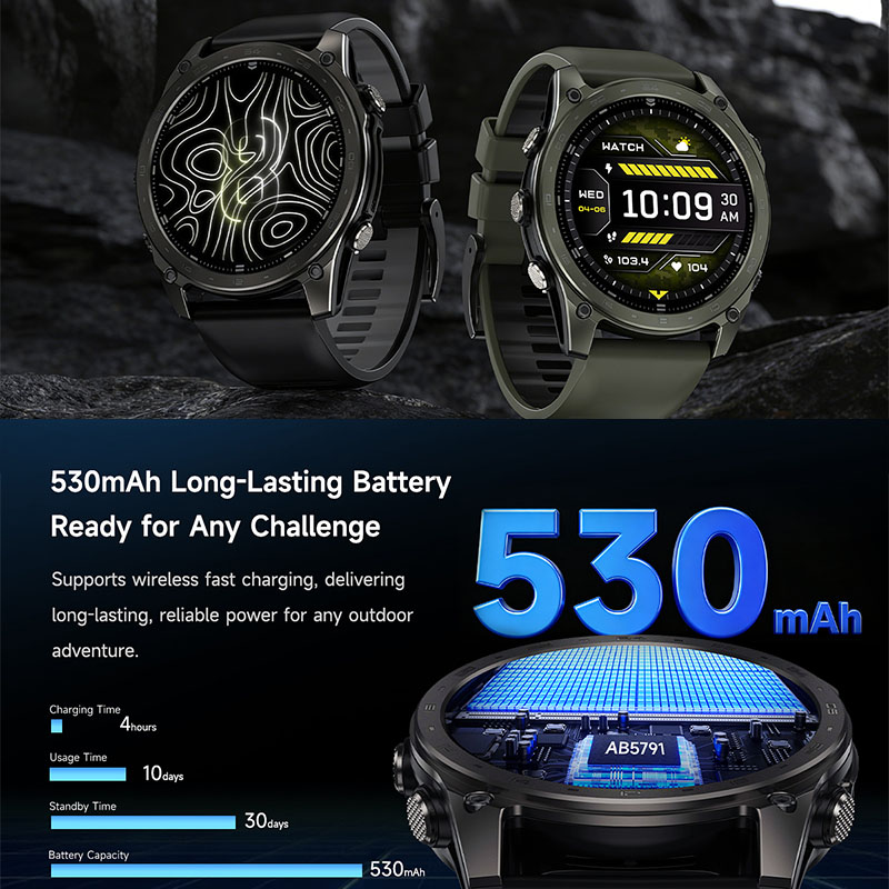 New 5ATM Waterproof Smart Watc - Altimeter Compass Watch recension och pris